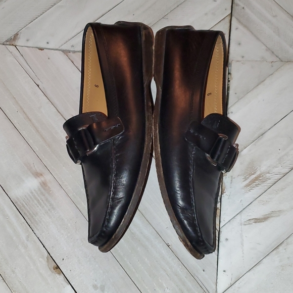 Tod"s S. 6 Black Leather Flat Driving Shoe Loafer - Picture 3 of 11